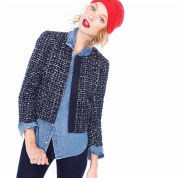 J. Crew Jackets & Blazers - J. Crew Blue Tweed Blazer